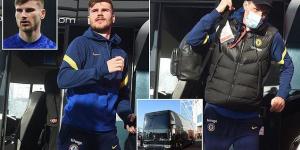 Chelsea striker Timo Werner reveals sanctions on Roman Abramovich have forced them into early check-outs for Champions League matches, NINE HOURS before kick-off, and using only one team coach to save cash 