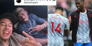 Manchester United who?! Paul Pogba is all smiles alongside Jesse Lingard in an Instagram photo... as Juventus target uploads snap just a day after both of their Red Devils' exits are confirmed 