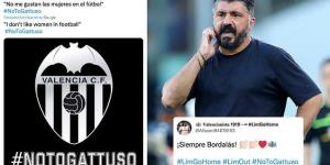 Valencia fans follow the lead of Tottenham supporters a year ago by rallying against appointing Gennaro Gattuso as their new boss... with angry fans getting #NoToGattuso trending over historic controversial comments against women and homosexuality