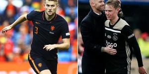Matthijs de Ligt says his former Ajax boss Erik ten Hag has a 'lot of qualities' to bring success at Manchester United... but Holland star reveals team-mate  Frenkie de Jong has not talked about moving to Old Trafford 