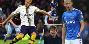 Tottenham 'are in advanced talks to sign Everton star Richarlison for £51m' - with the Brazilian forward 'already negotiating a contract' with Antonio Conte's side ahead of summer switch