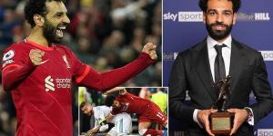 Mohamed Salah insists the quadruple is ON for Liverpool as he's presented with FWA Footballer of the Year award... with Egyptian star labelling Champions League final against Real Madrid a 'revenge mission'