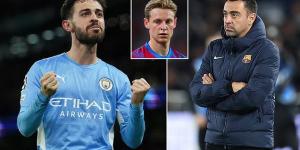 Barcelona 'target Manchester City star Bernardo Silva' as Frenkie de Jong continues to be linked with a move to Manchester United 
