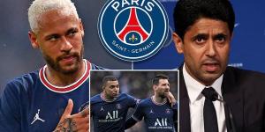 Neymar 'is considering LEAVING PSG after feeling targeted by Nasser Al-Khelaifi's criticism of the team's performance last season' but his wages and transfer fee mean a move away from Paris is unlikely this summer
