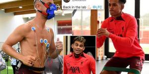 Back in business! Liverpool players report for their first day of pre-season training as boss Jurgen Klopp puts his returning stars through gruelling fitness tests... and Luis Diaz reveals his new blonde look