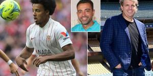 Sevilla insists they have NOT received a bid from Barcelona for Jules Kounde as Chelsea close in on £55m French defender - with Todd Boehly set to hold further talks with Spanish side's sporting director Monchi on Sunday