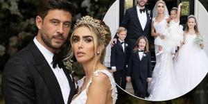 'Love you to eternity': Petra Ecclestone gushes over her new husband Sam Palmer as she shares stunning snap of them standing arm-in-arm at lavish wedding ceremony and gives intimate insight into the big day