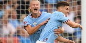 'What are the odds he outscores Haaland and Nunez this season?': Football fans hail Man City striker Julian Alvarez after he scores his first goal for the club in Community Shield clash with Liverpool