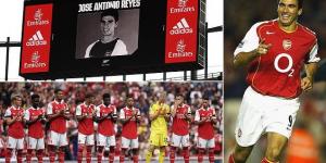 Arsenal and Sevilla pay tribute to Jose Antonio Reyes before and during their friendly at the Emirates three years on from his death... with the teams observing a minute's applause after he played for both clubs 