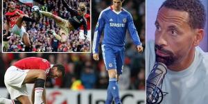 Rio Ferdinand reveals he was left SCARRED by Fernando Torres after he stamped on his foot during a game and needed injections to play second half - as Man United legend names the striker, Luis Suarez and Mario Balotelli among his most hated opponents 