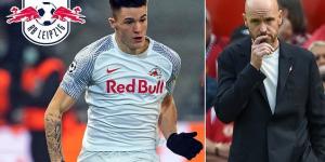 Erik ten Hag suffers ANOTHER transfer window blow as Manchester United miss out on Red Bull Salzburg striker Benjamin Sesko... with highly-rated teen joining sister club Leipzig in a £55m deal 