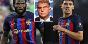 Barcelona duo Andreas Christensen and Franck Kessie 'could leave for FREE if financial woes prevent them from being registered before this weekend's LaLiga opener vs Rayo Vallecano' as part of a clause in their contracts 