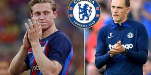 Chelsea are 'VERY CLOSE to agreeing a £68m deal with Barcelona for Frenkie de Jong' as they try to steal him away from rivals Man United... but the Dutchman must still decide if he wants to leave the Nou Camp or take a pay cut to stay