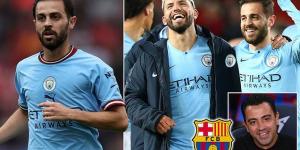 Sergio Aguero admits it would be a 'surprise' if Man City allow Bernardo Silva to join Barcelona... as he insists his former team-mate would be 'key' for Xavi's side if he completes Nou Camp move