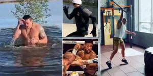 Hammer throwing, cold water submersion, five hours of daily swimming, catching coins and running on sand... the weird and wonderful ways Oleksandr Usyk has trained for rematch with Anthony Joshua