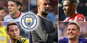 Manchester City draw up five-man left-back shortlist with Atletico Madrid defender Renan Lodi heading up Pep Guardiola's list... as potential deal follows the imminent £11m arrival of Sergio Gomez at the Etihad