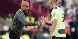 'I am not sleeping with him!': Pep Guardiola admits he is unsure how Erling Haaland is dealing with the pressure following his Manchester City transfer after claiming he does not spend 'all hours with the striker' 