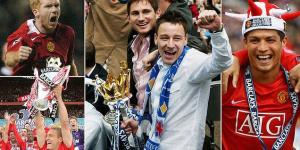Chelsea and Man United fans fume at omissions of Cristiano Ronaldo, John Terry, Frank Lampard from BT Sport's all-time Premier League XI... even though the team was voted for by supporters