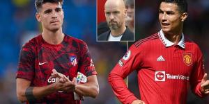 Atletico Madrid star Alvaro Morata 'is a genuine option for Manchester United this summer'... as boss Erik ten Hag tries to solve striker problem crisis at Old Trafford with £30m Chelsea flop