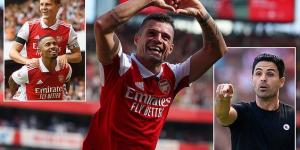 Granit Xhaka 'handed leadership role in Mikel Arteta's new-look Arsenal side' two years after being axed as captain by Unai Emery... with Gabriel Jesus 'also nominated to support Martin Odegaard this season'