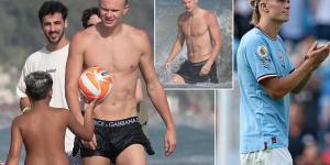 Erling Haaland jets off to the Marbella sun from Manchester just hours after City's 4-0 drubbing of Bournemouth - in which the new £51m star touched the ball just EIGHT times