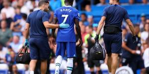 Chelsea hopeful that N'Golo Kante will NOT face another lengthy injury lay-off... after the French midfielder hobbled off with a hamstring problem in their London derby draw against Tottenham
