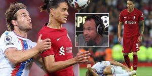 Darwin Nunez should be slapped with a FIVE-game ban for 'assault' after headbutting Joachim Andersen, insists Jason Cundy - who claims £85m Uruguayan could have broken the defender's nose in 1-1 draw with Palace
