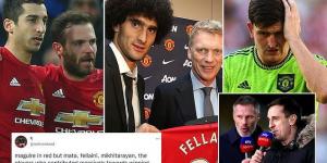 'How has Mkhitaryan failed at United?': Fans blast Gary Neville and Jamie Carragher for branding the Armenian a flop despite starring in Europa League success - as pair claim just TWO of 33 signings since 2013 were a hit