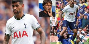 Cristian Romero 'ruled out for up to four weeks with a muscle injury'... as the Tottenham defender is dealt a setback just days after pulling Marc Cucurella's hair during fiery London derby against Chelsea