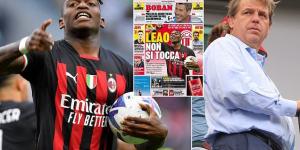 Chelsea 'would need to pay £126MILLION to sign Rafael Leao from AC Milan due to clauses from his former clubs' with Serie A champions reluctant to let star leave