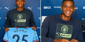 Manchester City confirm £15m deadline-day signing of Borussia Dortmund defender Manuel Akanji... with Switzerland centre-back becoming their FIFTH signing of the summer after penning five-year deal