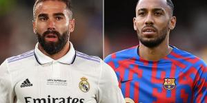 REVEALED: Real Madrid's Dani Carvajal was targeted by burglars wielding metal bars in the latest robbery saga in Spain before they were scared off by thermal cameras... just days after Aubameyang's ordeal which left him with a broken jaw