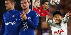 Big spenders Chelsea are in a real fight for the top four, Fabio Carvalho and Harvey Elliott show the future of Liverpool's midfield, and struggling Son Heung-min needs a rest... 10 THINGS WE LEARNED from midweek Premier League action