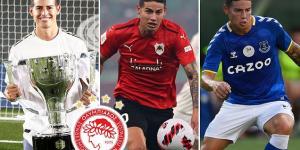 Ex-Everton star James Rodriguez 'closing in on a move to Greek side Olympiacos' who could become the NINTH club of his career... with the Colombian currently playing in Qatar after previous spells with Real Madrid and Bayern Munich 