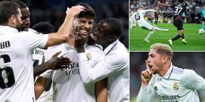 Real Madrid 2-0 RB Leipzig: Fede Valverde scores again to help Carlo Ancelotti's defending champions to victory against lively visitors, with Marco Asensio adding a late second