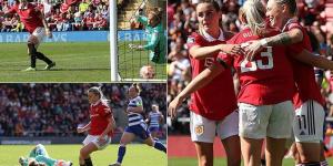 Manchester United 4-0 Reading: England hero Alessia Russo gets in on the goals as Marc Skinner's side lay down a marker for a WSL title bid with a rampant performance