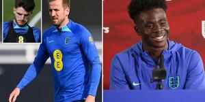 'I did not expect this:' Bukayo Saka is SHOCKED after winning England Player of the Year... as the Arsenal star beats Tottenham striker Harry Kane and West Ham anchor Declan Rice to the award