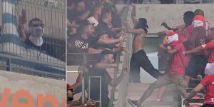 Nice, Juventus and Eintracht Frankfurt handed fines and stadium closures by UEFA after violence and 'racist behaviour' at European games... with one fan of the Bundesliga club making an alleged Nazi salute  