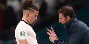'We're always optimistic': Gareth Southgate admits he 'doesn't know' if Kalvin Phillips will recover from injury to make the World Cup squad... as the Manchester City midfielder faces a race against time to be fit for Qatar