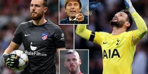 Tottenham 'identify Atletico Madrid goalkeeper Jan Oblak as a long-term successor to Hugo Lloris - and are ready to rival Manchester United for the Slovenian's signature amid doubts over David de Gea's future'