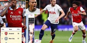 It's the strongest North London Derby for more than 50 YEARS! Arsenal are top with Spurs just a point behind... bitter rivals are both in fine form with new signings Jesus and Richarlison raising their levels