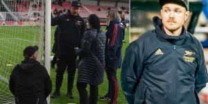 Arsenal boss Jonas Eidevall is left bewildered by 'weird' goalpost farce in 1-0 win over Ajax... after the goals for Champions League tie were 'too small by 10 centimetres' and had to be CHANGED shortly before kick-off