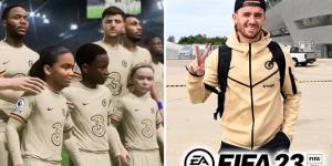 Chelsea poke fun at themselves as they reveal their gold third kit with a clip of the team wearing it on FIFA 23 - after it was leaked on the video game first - as fans joke that the club took '100 years' to unveil the design 