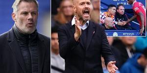 Jamie Carragher hits out at 'laughable' criticism of Erik ten Hag after Man United boss snubbed Cristiano Ronaldo during Manchester derby mauling... as pundit insists Marcus Rashford WAS 'the better option'