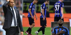 ALVISE CAGNAZZO: Simone Inzaghi is on the ropes and could be SACKED as Inter Milan boss if Barcelona trounce them in the Champions League tonight after his disjointed and demoralised team made a dreadful start in Serie A