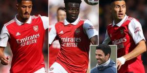 Mikel Arteta CONFIRMS Arsenal are working on new contracts for William Saliba, Bukayo Saka and Gabriel Martinelli... after their scintillating starts to the season