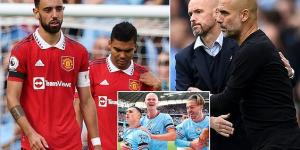 'Thank you for the lesson, Pep!': Erik ten Hag tells his Manchester United side to 'learn' from their derby day thrashing... as he admits the Red Devils were given a 'reality check' by Guardiola's dominant City