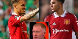 Antony is a 'one-trick pony', Jadon Sancho NEVER runs in behind and United's 'shaky' defence aren't good enough one-on-one… Paul Scholes' damning verdict as Erik ten Hag's side SCRAPE past Cypriot minnows Omonia Nicosia