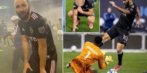 Retiring Gonzalo Higuain bursts into tears after playing his last ever game following goal-laden spells at Real Madrid, Napoli and Juventus as Inter Miami are eliminated in the MLS playoffs by New York City FC