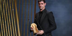 Real Madrid legend Iker Casillas reveals he's 'not happy' after Thibaut Courtois missed out on a place on the Ballon d'Or podium despite stunning form last season... as Belgian has to make do with Yashin trophy instead